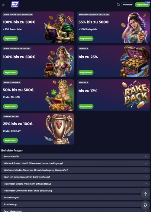 Promotions B7 Casino