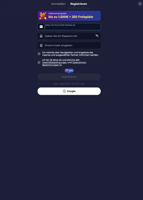 Registratie B7 Casino